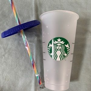 Starbucks Confetti Cup 🎉 w/ Rainbow Straw 🌈